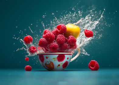 Fruit water splash