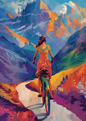 woman riding a bicycle