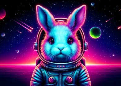 Neon Astronaut Rabbit