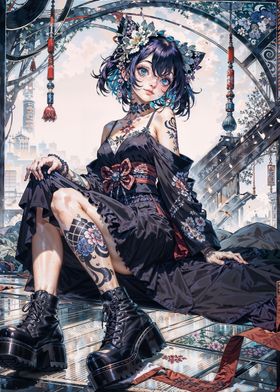 Anime Japanese City Gothic