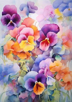 Explosion of Pansies