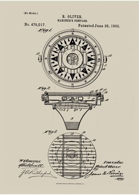 Patent Mariners Compass