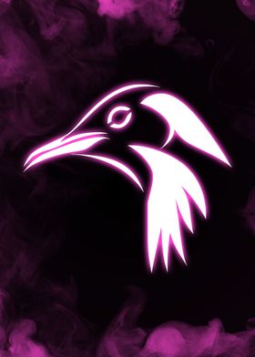 Penguin Purple Neon Glow