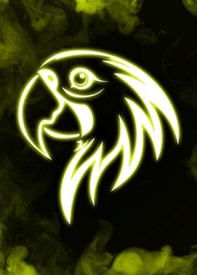 Yellow Smoke Neon Parrot