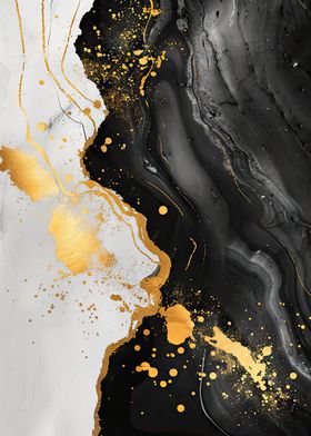 Black and Gold Abstract