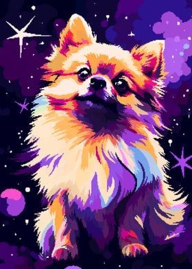 Pomeranian Cute Pixel Art