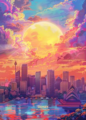 Sunset in Sidney Australia
