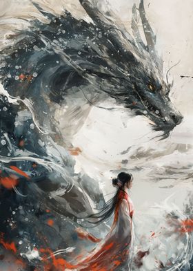 Japanese Woman Dragon