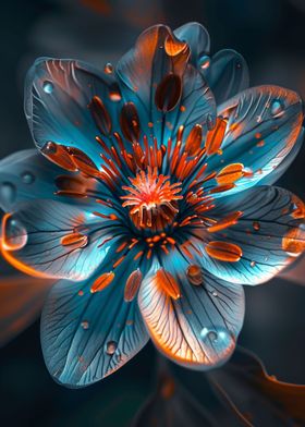 Ethereal Aqua Blossom