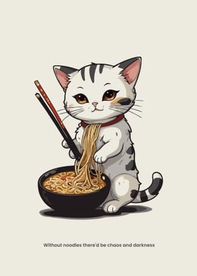 Cat and Noodle