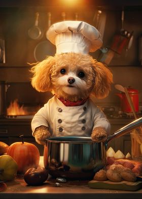 Toy Poodle Chef
