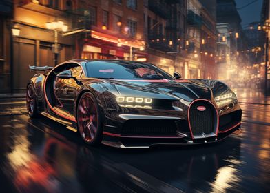 Bugatti Chiron in motion