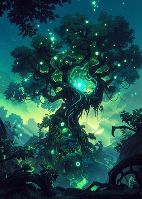 Green Magical Tree