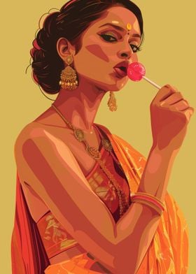 Indian Woman art 