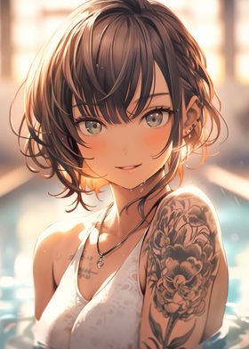Sunny Anime Tattoo Girl