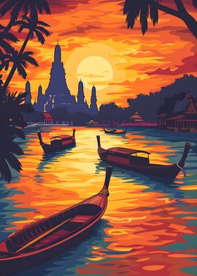 Sunset Over Bangkok Thai