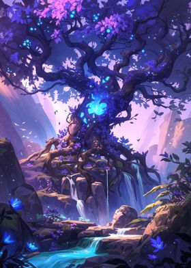 Purple Magical Tree