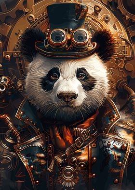 Steampunk Animal Panda