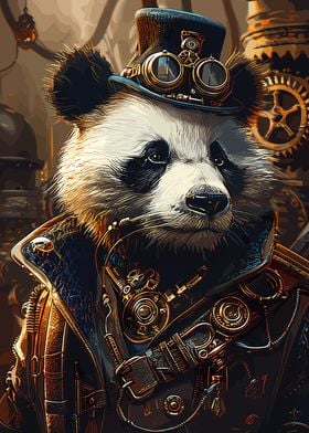 Steampunk Panda Animal