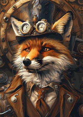 Steampunk Fox Animal