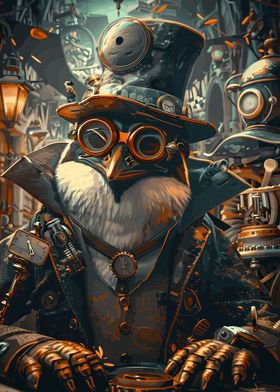 Steampunk Penguin Animal