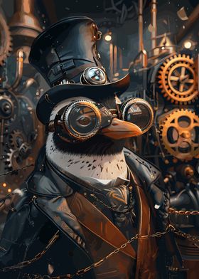 Steampunk Animal Penguin