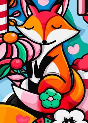 Candy Colored Cute Fox