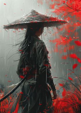 Serene Samurai Woman Girl