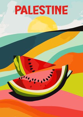 Watermelon Palestine Art