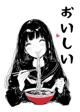 Ramen Anime Girl Oishii