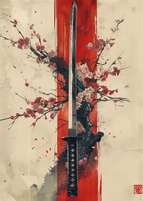 Japanese Sakura Katana 