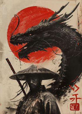 Japanese Dragon Samurai