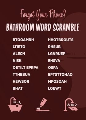 Bathroom Word Scramble