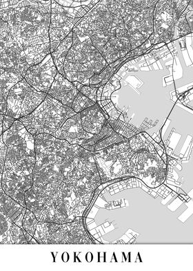 Yokohama White Map