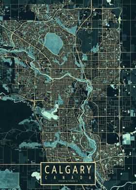 Calgary City Map Summer