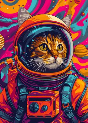 Astronaut Cat Space Animal