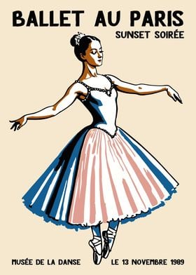 1989 Paris Ballet Poster