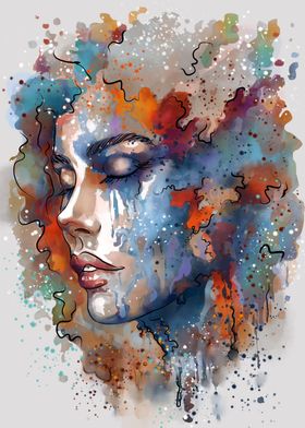 artistic face watercolor 5