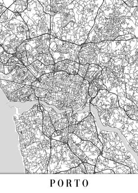 Porto White Map