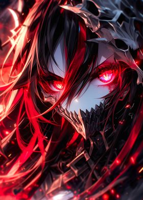 Red Anime Gothic Girl