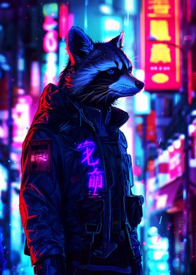 Cyberpunk Raccoon