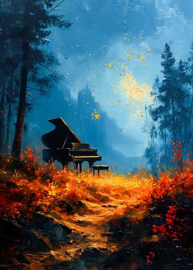 Forest Piano Nature