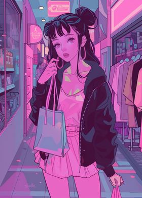 Anime Girl Shopping