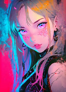 The Neon Anime Girl