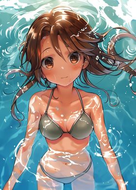 Anime Girl Swimming