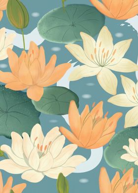 Serene Pond Water Lilies