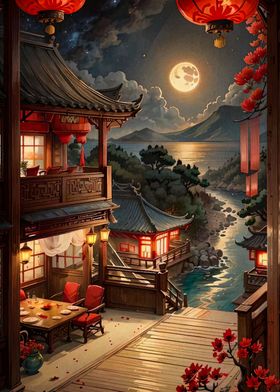 japanese moon landscape