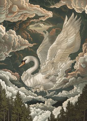 Majestic Sky Swan