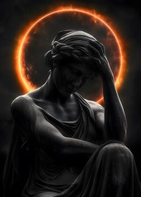 Eclipsed Greek Statue Halo