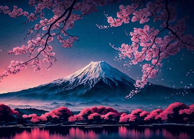 cherry blossom mount fuji